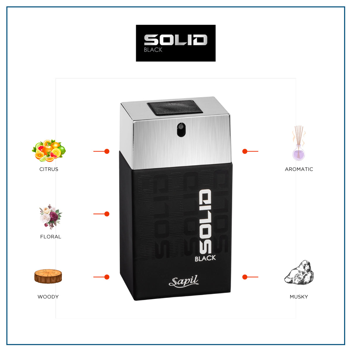 Sapil Solid Black for Him